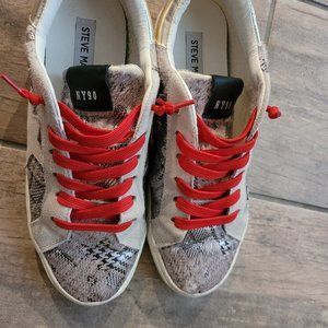 Steve Madden Philosophy Womens Faux Leather Suede Fashion Star Sneakers